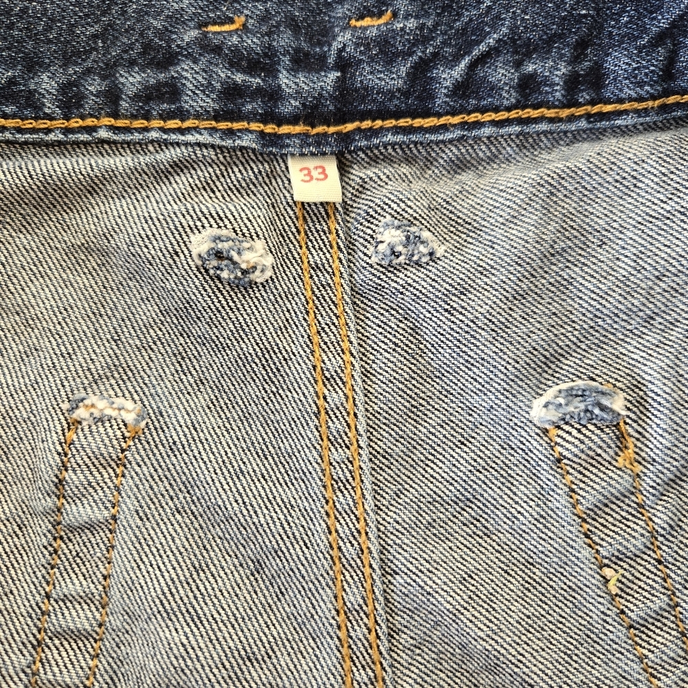 Levi's Women Blue Jean High Rise Mom Shorts 33 EUC - Picture 7 of 8